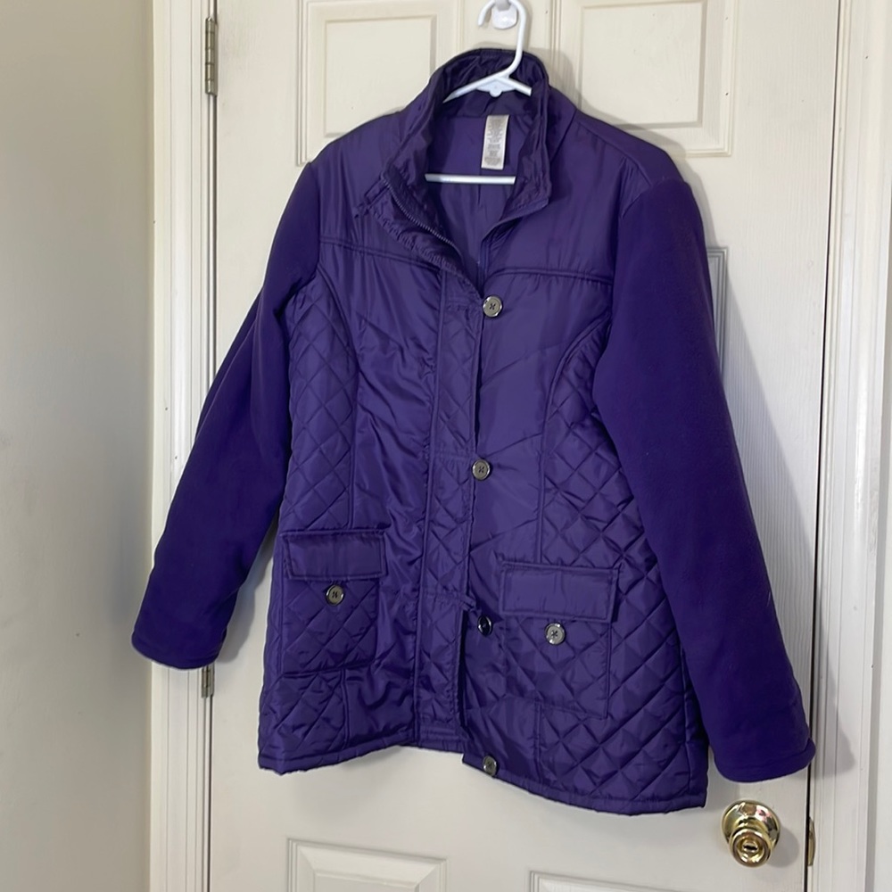 Purple Foldable Quilted Lightweight Jacket Size XL